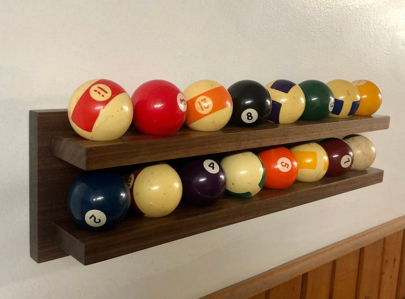 Pool Ball Storage Shelf / Billiard Ball Rack Wall Mount Etsy