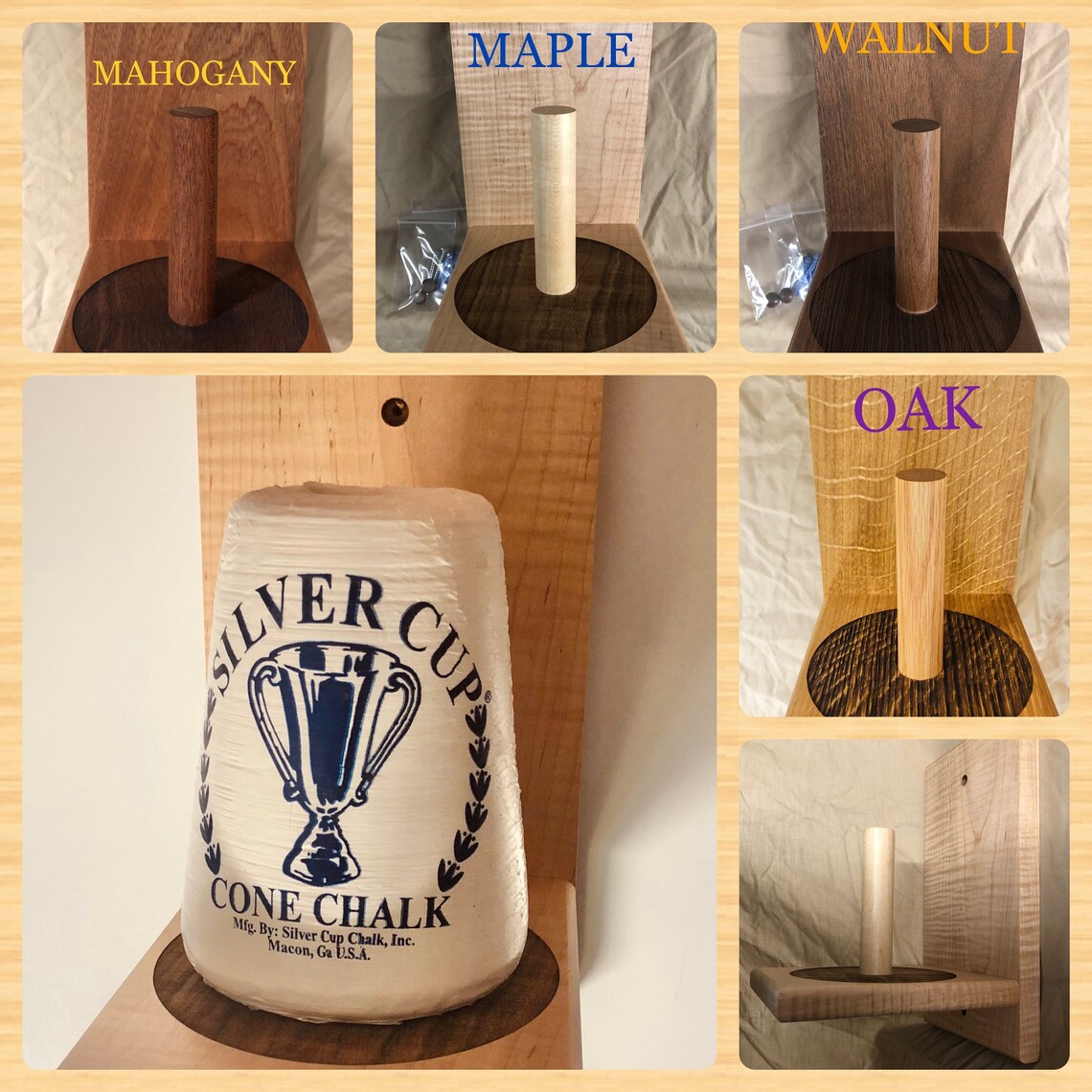 Pool / Billiard Cone Chalk Holder Hand Made Wall Mount Etsy