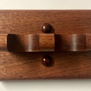 Wood Pool cue rest - wall mount - multiple wood options - billiard cue lean - 2 cue