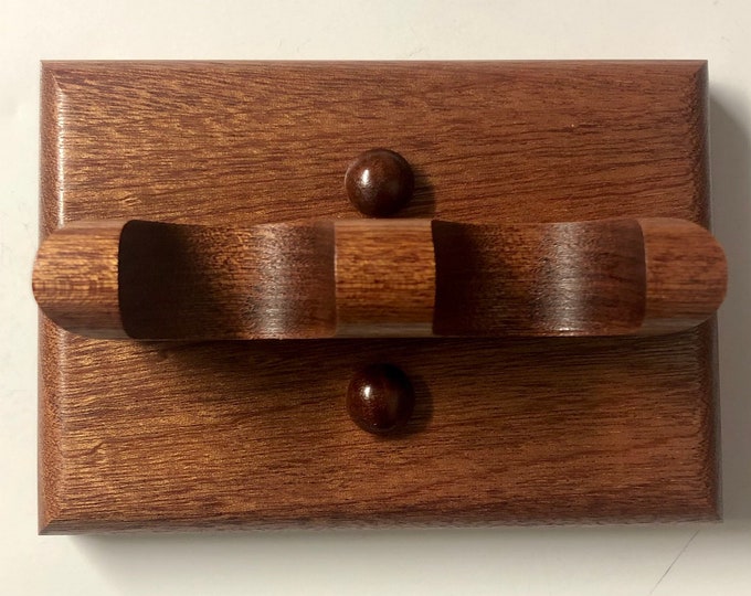 Wood Pool cue rest - wall mount - multiple wood options - billiard cue lean - 2 cue