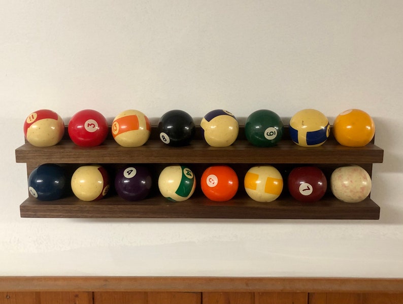 Pool Ball Storage Shelf / Billiard Ball Rack Wall Mount Etsy