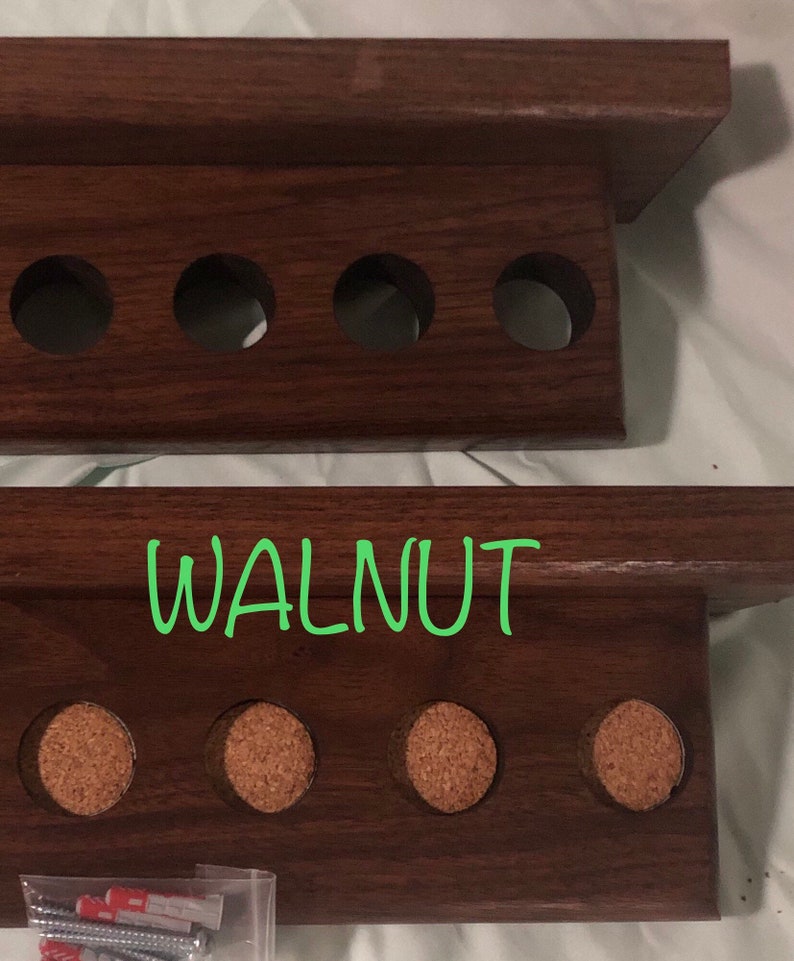 Pool cue rack holds 4 cues wall mount solid wood oak Etsy