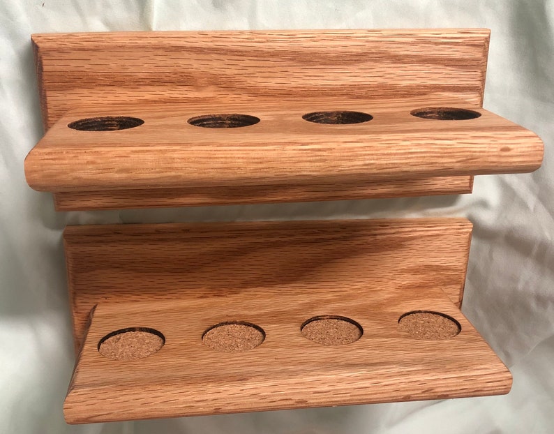 Pool Cue Rack Holds 4 Cues Wall Mount Solid Wood oak Etsy