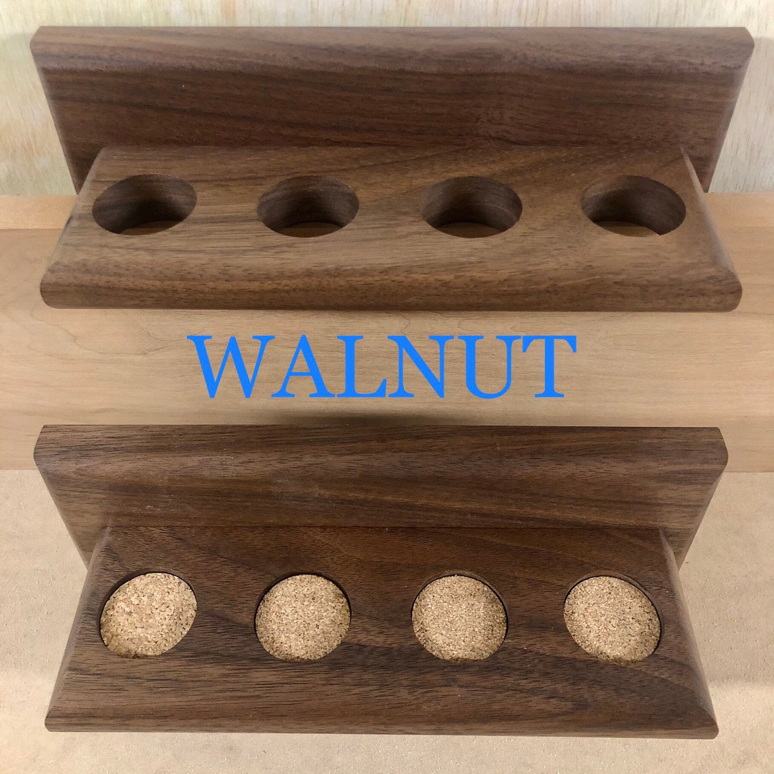 Pool cue rack holds 4 cues wall mount solid wood oak Etsy