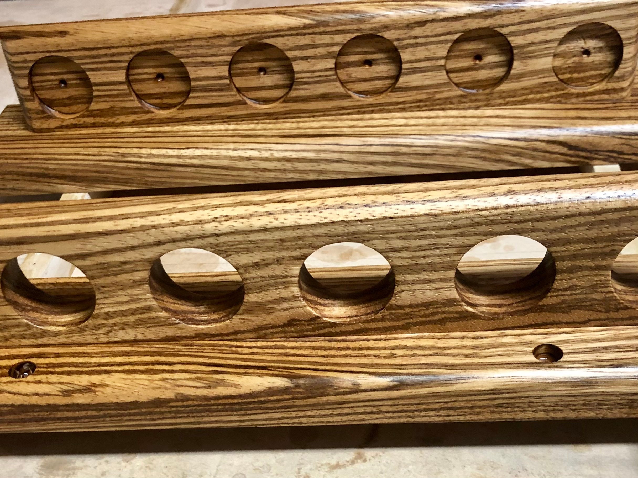 Zebrawood pool cue rack handmade premium exotic zebra wood Etsy