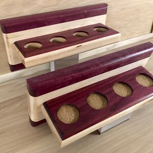 Pool Cue Rack - Maple and Purpleheart - Multiple Sizes - 2 Piece ...