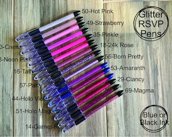 Pink Pen Set, RSVP Glitter Pen, Gifts for Kids, Gifts for Her, Gift for Teacher, End of Year Teacher Gift, Graduatin Gift for Everyone