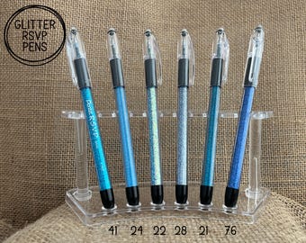 Blue Pens, Ocean Lover Gift, Gift for Kids, Gift for Teacher, Pentel RSVP Glitter Pen, Easter Gift for Teacher, Easter Basket Stuffer