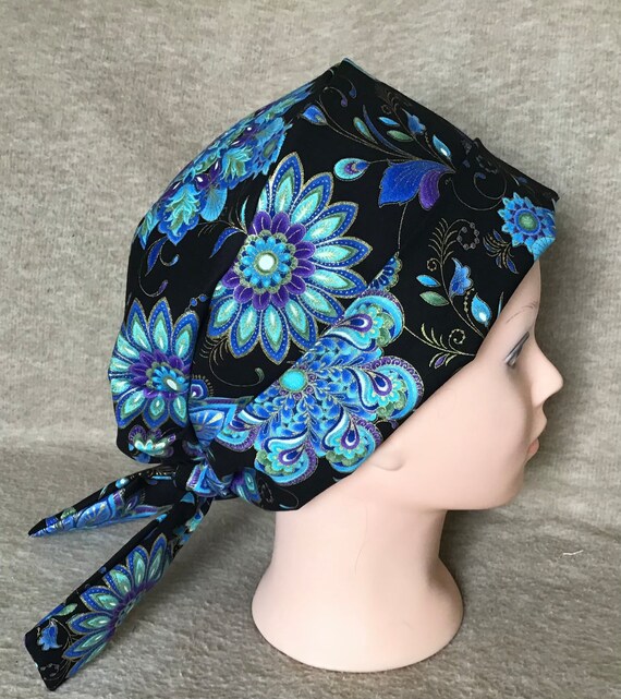 Pixie style surgical scrub caps Scrub Caps-pixie Style Scrub Hat-medical Scrub Cap-chemo Cap  main image 2