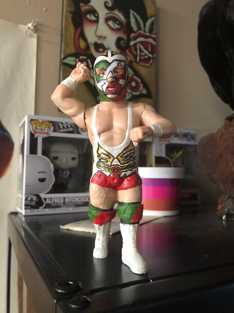 Custom Lucha Libre wrestling figure Etsy