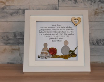 Farewell gift educator / gift kindergarten teacher Childminder. Picture stone picture... THANK YOU... with name saying, etc. customizable