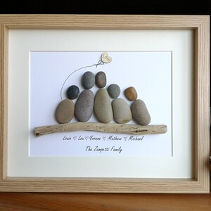 Family pebble art portrait image 7