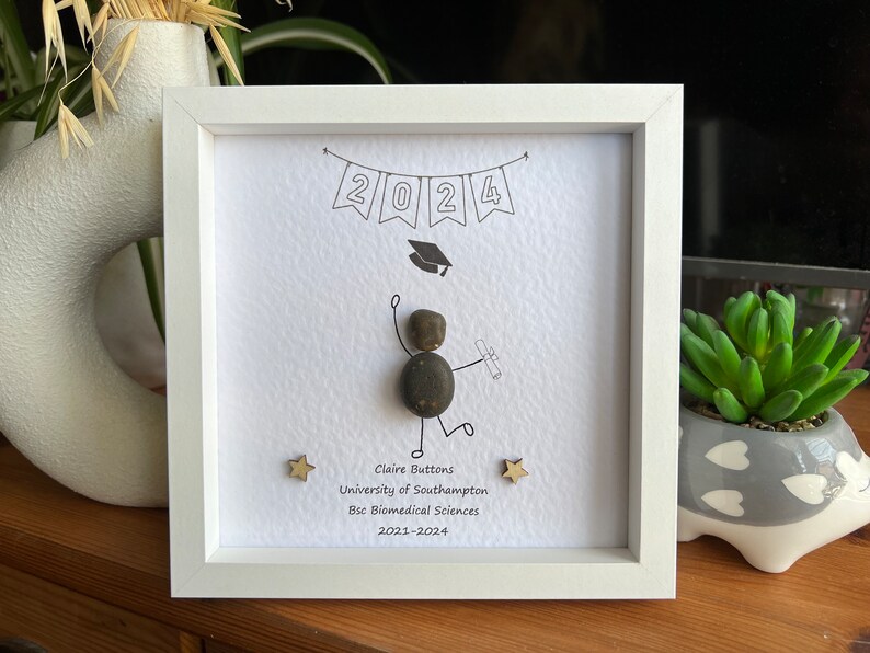 Personalised Graduation Pebble Art, Gifts for Students, Graduation, Phd ...