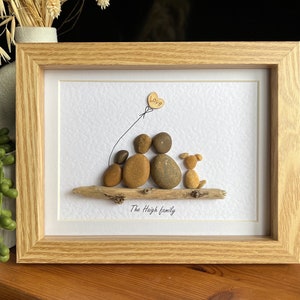 Family pebble art portrait image 10