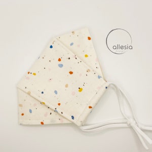 Rainbow Terrazzo Print | 3D Face Mask | 3 Layers of High Quality 100% Cotton Fabrics | With Filter Pocket | Washable Reusable Adjustable