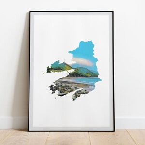 Kerry Ciarraí Glenbeigh Travel Poster, Wall Art, UNFRAMED, Ireland No Text (Image Only)