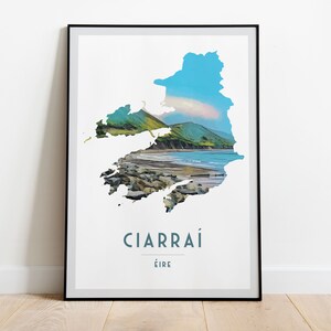 Kerry Ciarraí Glenbeigh Travel Poster, Wall Art, UNFRAMED, Ireland Ciarraí - Éire