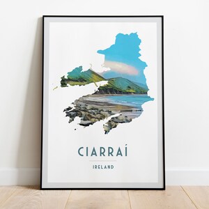 Kerry Ciarraí Glenbeigh Travel Poster, Wall Art, UNFRAMED, Ireland Ciarraí - Ireland