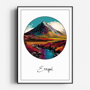 Errigal Farbdruck, Wandkunst, UNGERAHMT, Irland, County Donegal
