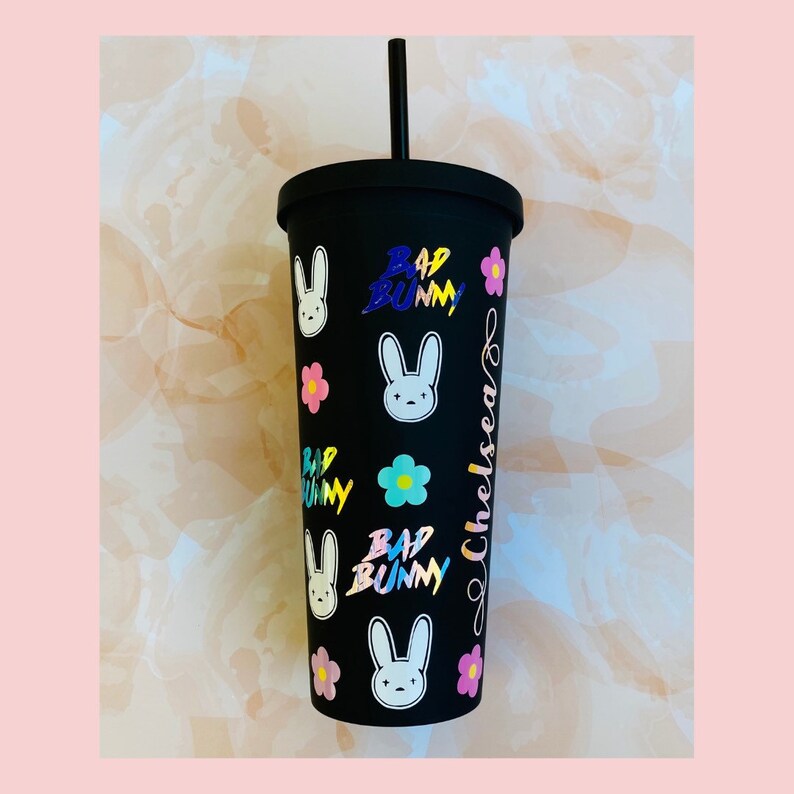 Bad Bunny Cup, Un Verano Sin Ti, Cold/Hot Water Bottle, el conejo malo cup, eutdm, yhlqmdlg, Gift for girlfriend 