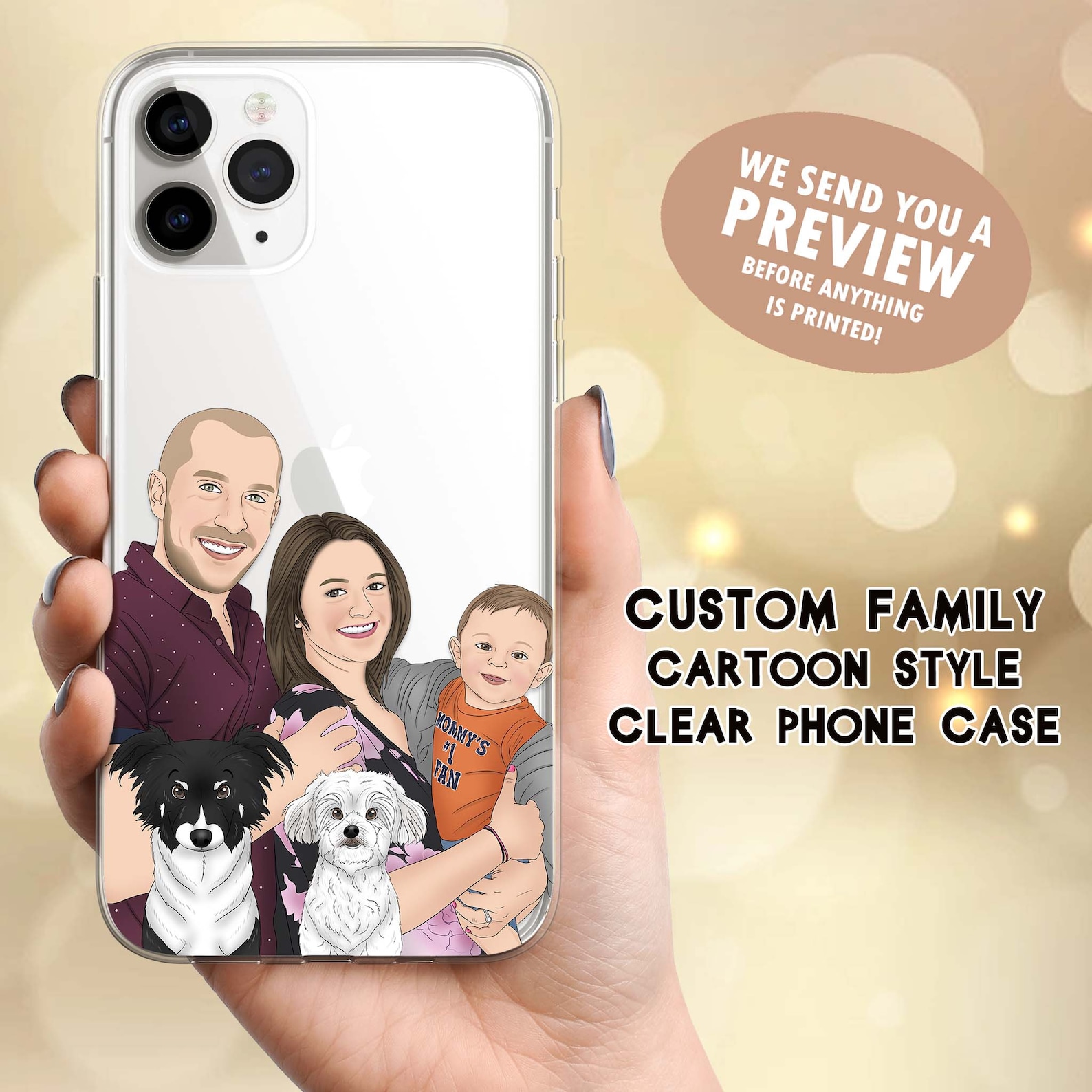 Custom Family Clear Phone Case Custom Phone Case Clear Case - Etsy