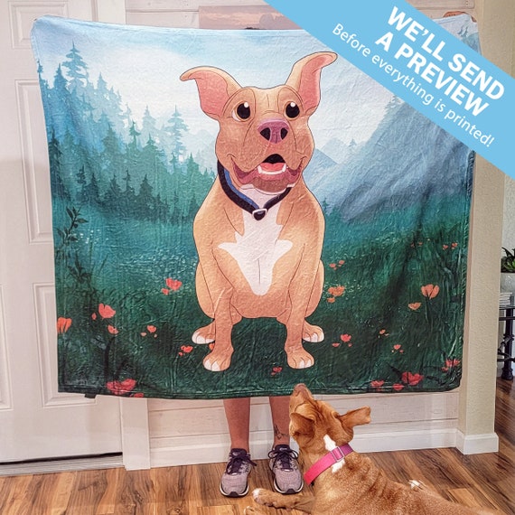 Personalized dog blankets, custom dog blanket