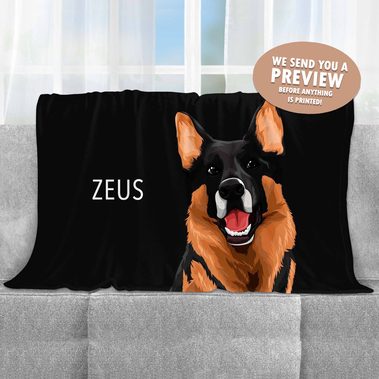 Personalized Dog Blanket Name Blanket for Pet Custom Pet Etsy