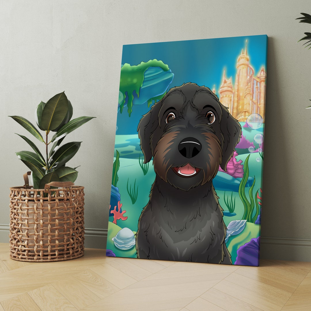 Custom Pet Portraits Using Pet Photo Personalized Digital Dog Portraits Cat Portraits Custom Dog