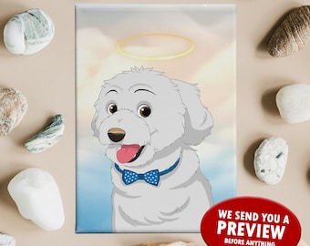 Pet Memorial Gift, Dog Memorial, Gift, Dog Memorial Frame, Pet Memorial, Dog Portrait, Custom Pet Portrait, Dog Lover Gift, Pet Portrait