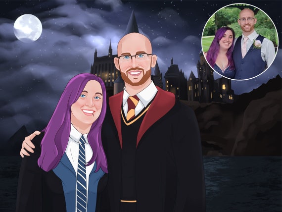 Regalo de pareja personalizado para él / ella mago Retrato - Etsy México Regalo de pareja personalizado para él / ella mago Retrato - Etsy México