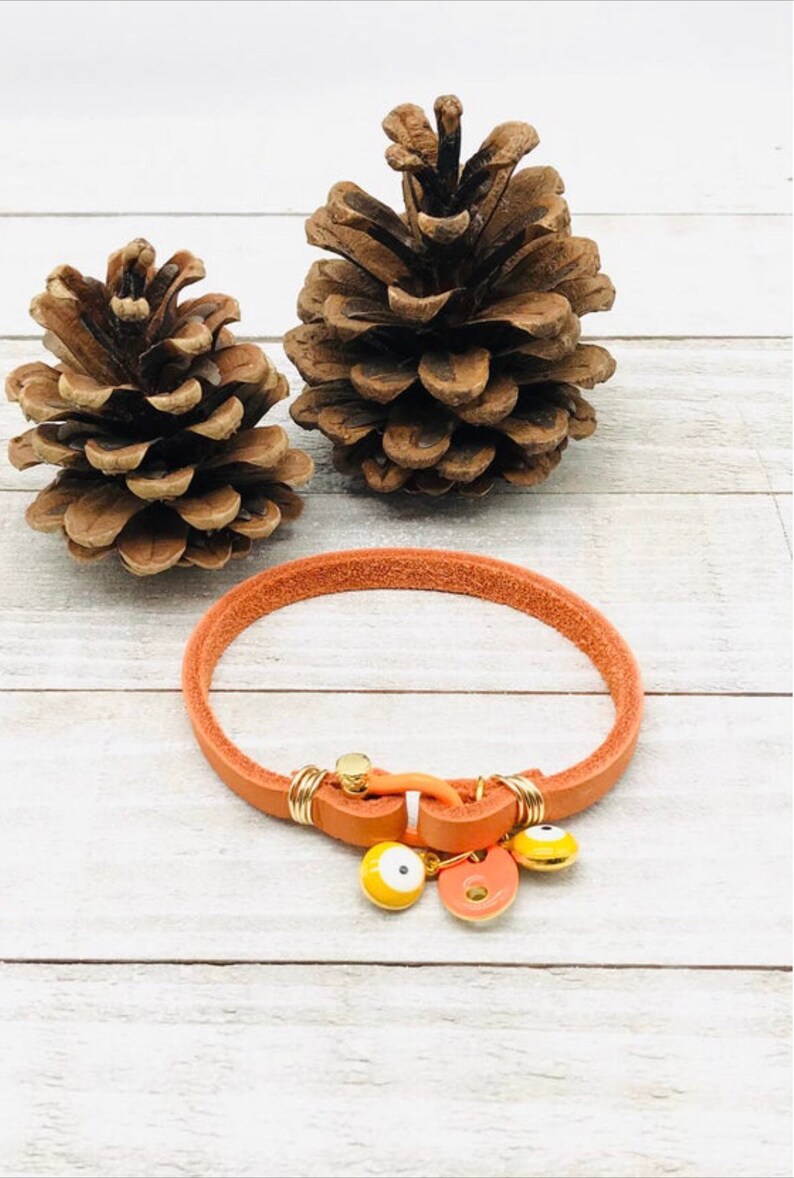Vegan Leather Soda Pop Top Leather Charm Bracelets Faux Suede Boho Jewelry Charms Evil Eye Charm Enamel Connector