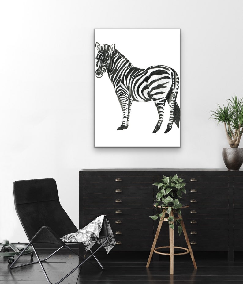 Zebra Printable Safari Animal Printable Nursery Decor Etsy