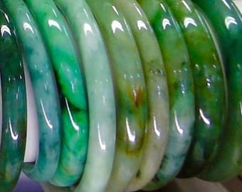 VINTAGE Jade Bangle Bracelets from Burma - XS/Small/Med/Large