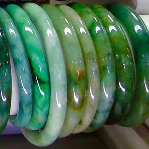 VINTAGE Jade Bangle Bracelets from Burma - XS/Small/Med/Large