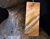 Let It BE Fired Up Copper Earrings, Fire-colored, Bold, Light Weight, One-of-a-Kind, Organic, Bright, Whimsical, Earthy, Unique