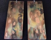 Let It BE Fired Up Copper Earrings, Fire-colored, Bold, Light Weight, One-of-a-Kind, Organic, Bright, Whimsical, Earthy, Unique