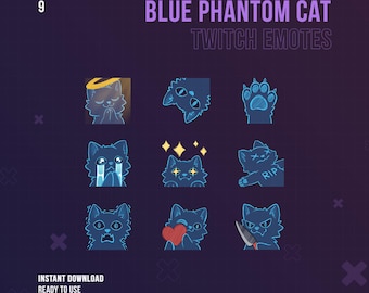 Phantom Cat Twitch Halloween Badges | Subscribers Twitch Badges | Stream Sub & Bit Badges | Void Cat | Twitch Graphics | Ghost Badge