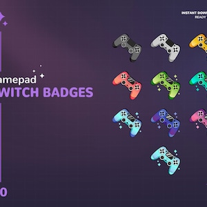 Controller Badges Twitch | Stream Sub & Bit Badges | Gaming Bit Badges | Twitch Graphics | Gamepad Badges