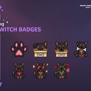 Dog Twitch Badges | Puppy Twitch Badges | Stream Sub & Bit Badges | Dog Bit Badges | dog | puppy | Twitch Graphics | Dog Badges