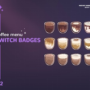 Coffee Twitch Badges | Coffee Cups Sub Twitch Badges | Stream Sub & Bit Badges | Coffee Bit Badges | Coffee | Twitch Graphics | Coffee Badge