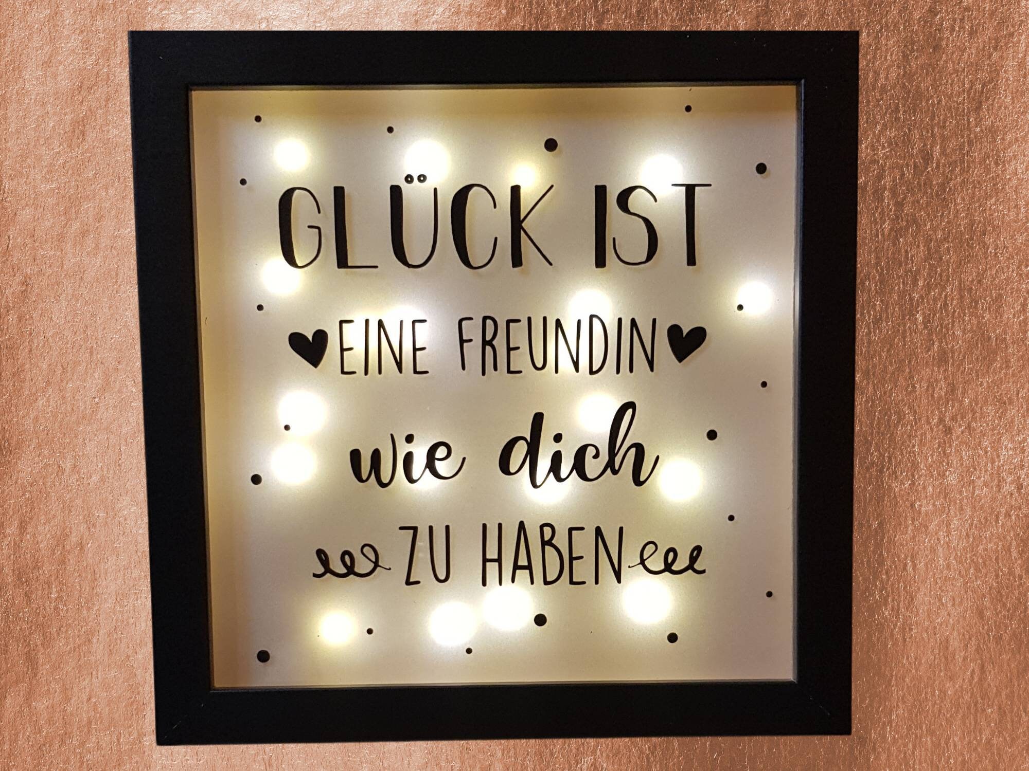 Leuchtrahmen Bilderrahmen Rahmen mit Spruch Etsy.de