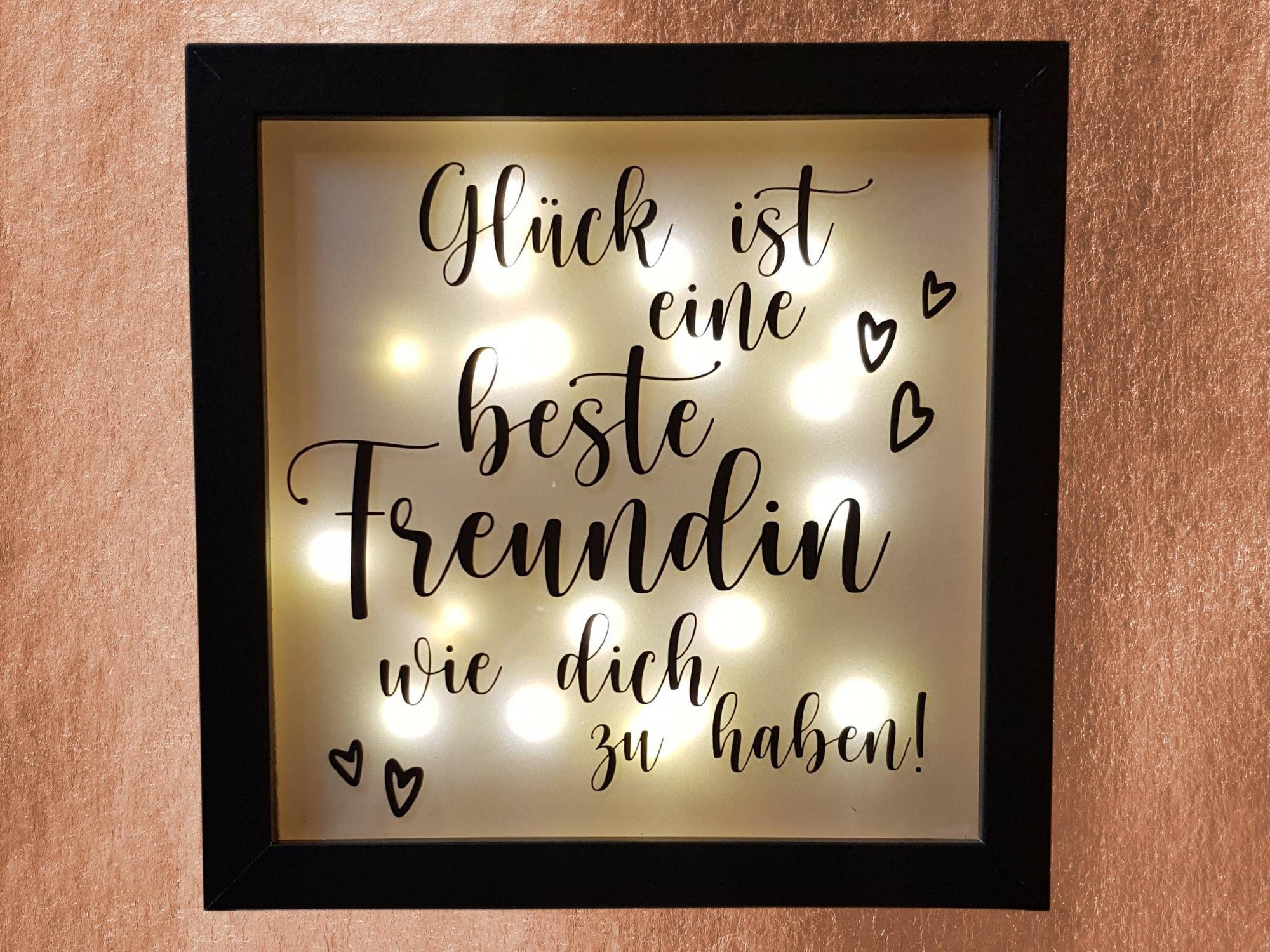 Leuchtrahmen Bilderrahmen Rahmen mit Spruch Etsy.de