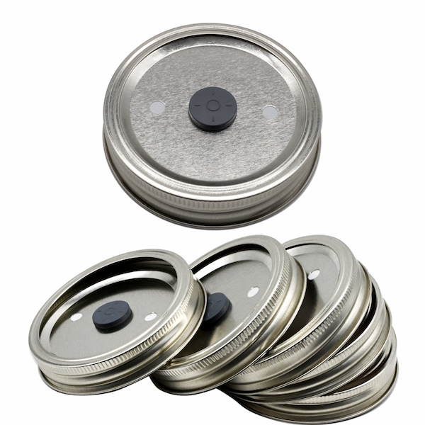 Wide mouth jar lids used for Mushroom Liquid/spawn Cultivation/0.2 micron filter, pack of 6