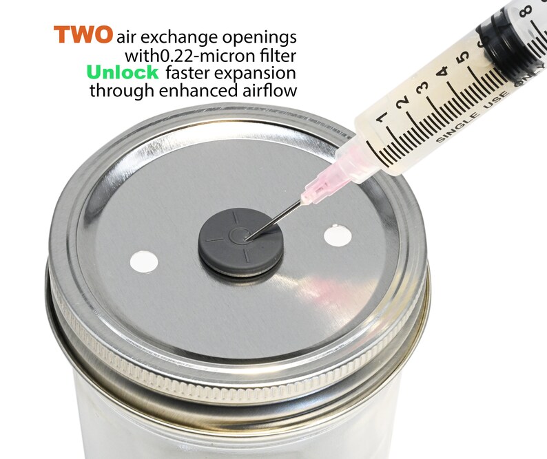 Wide Mouth Jar Lids Used for Mushroom Liquid/spawn Etsy