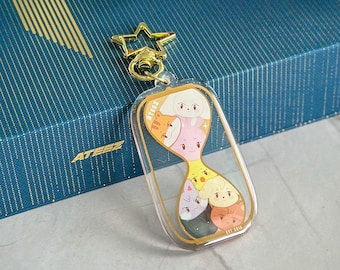 Ateez Aniteez zandloper dubbelzijdige acrylsleutelhanger | K-pop-merchandise
