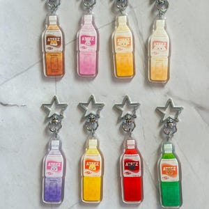 Ateez Aniteez Calpico Drink doppelseitiger Acryl Schlüsselbund | K-Pop Merch
