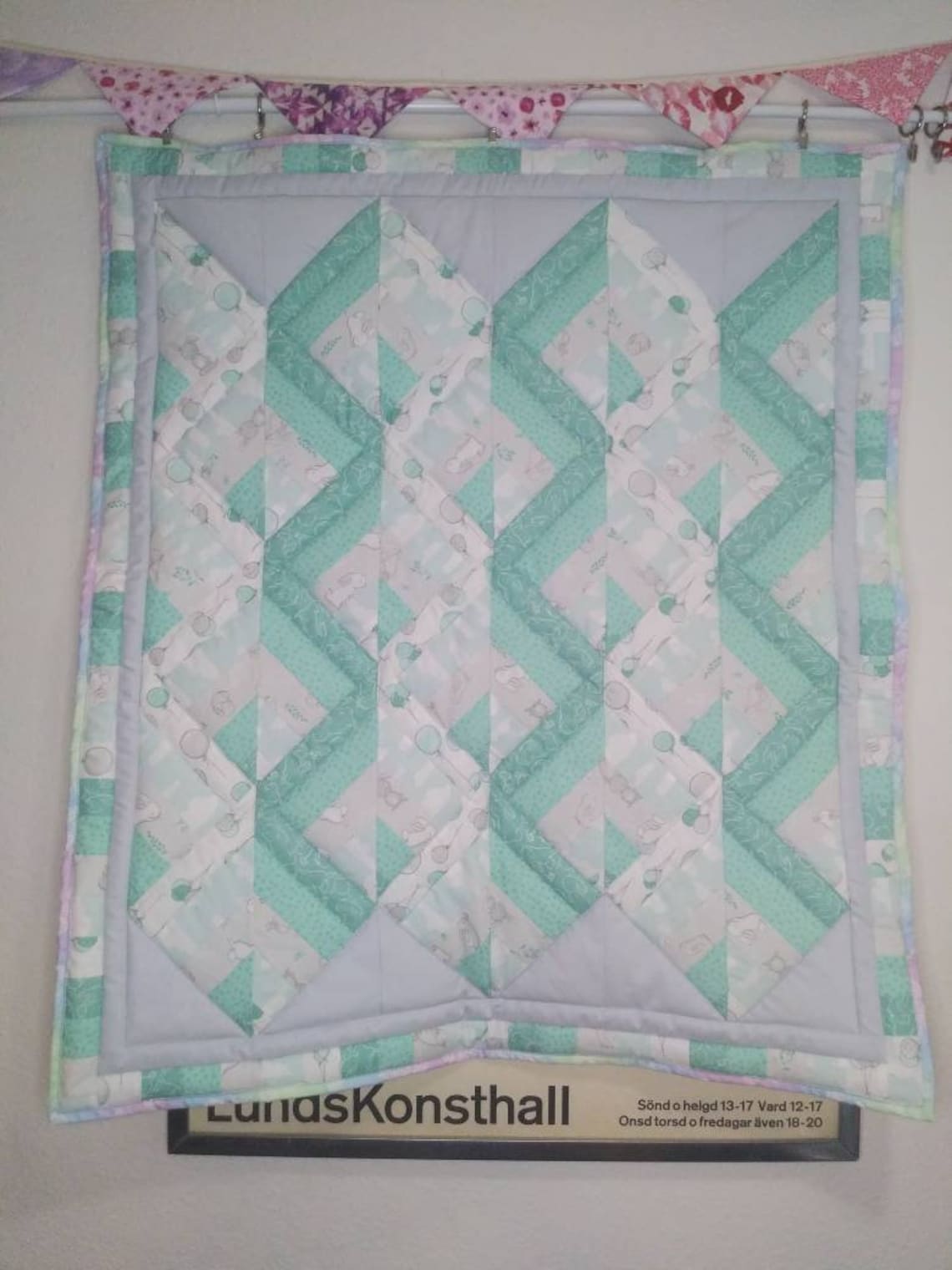 Mirror mirror mint baby quilt Etsy