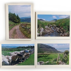Jeu de cartes irlandaises, Cartes photo faites maison, 4 cartes photo vierges, Cartes vierges, Irlande, Montagnes, Anniversaire, Vacances, Occasion spéciale, Cartes
