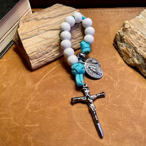 St. Benedict & Virgin Mary Paracord pocket Rosary