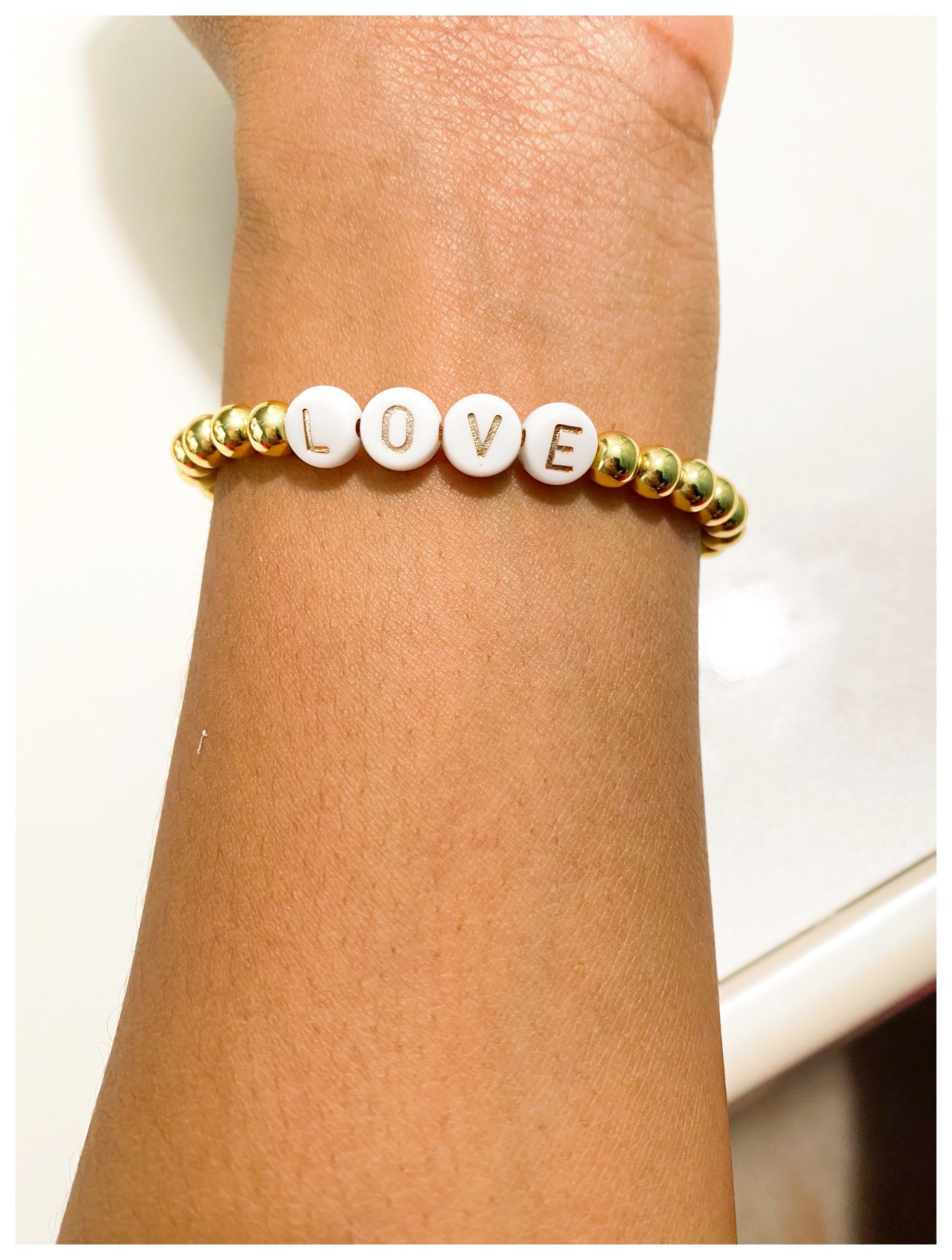 Bracelet plaqué or custom 18k Etsy